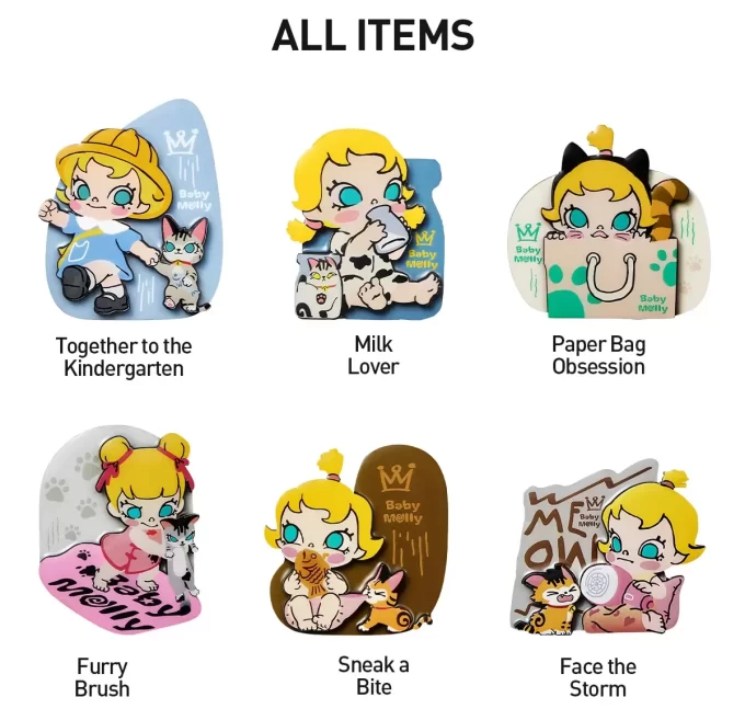 Baby Molly & Baby Tabby Series – Κουτί με μαγνήτη ψυγείου για στόρι