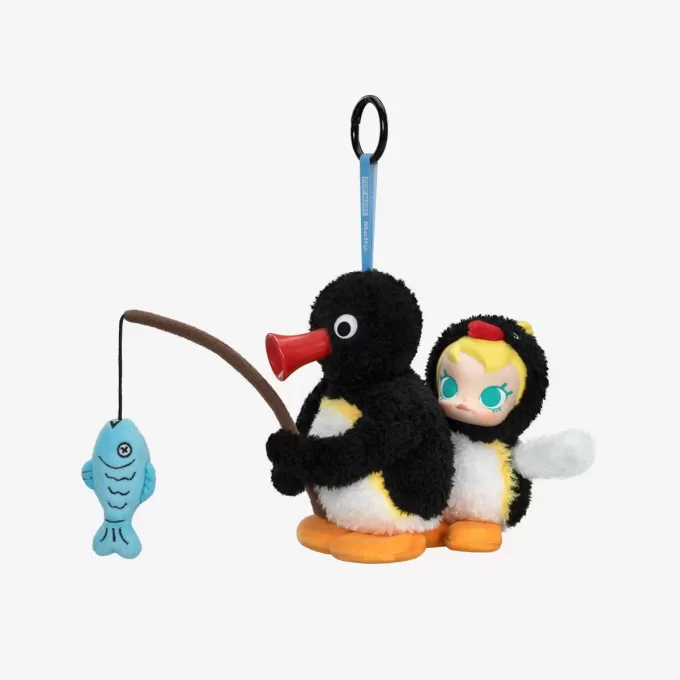 Baby Molly × Pingu Happy Fishing Series – Βινυλικό Κουτί με Λούτρινα Σκουλαρίκια