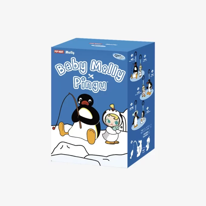 Baby Molly × Pingu Happy Fishing Series – Βινυλικό Κουτί με Λούτρινα Σκουλαρίκια