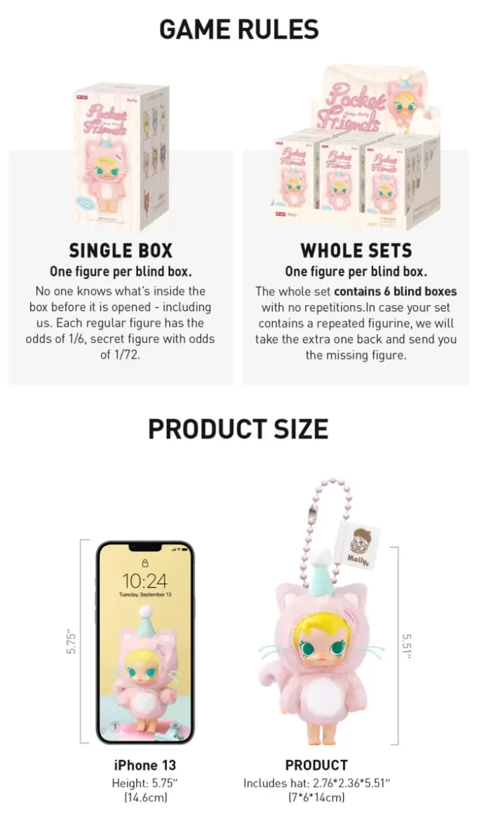 Baby Molly Pocket Friends Series – Λούτρινο Κουτί με Στόρια από Βινύλιο