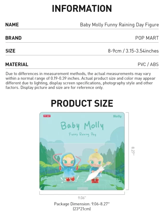 Αστεία φιγούρα Baby Molly Rain Day