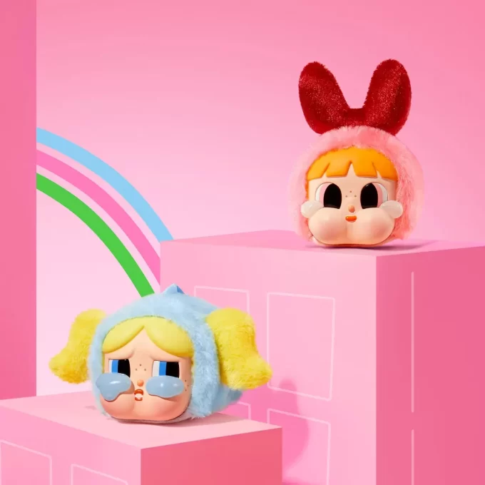CRYBABY × Powerpuff Girls Series – Βινυλικό Κουτί με Πρόσωπο και Στρίφτες