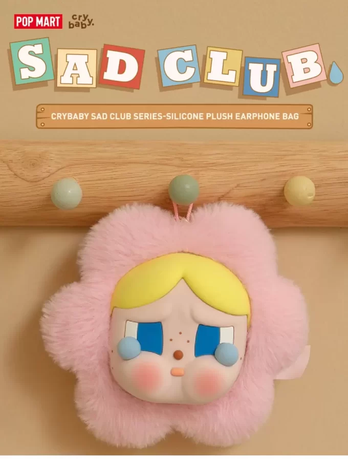 CRYBABY Sad Club Series – Τσάντα ακουστικών από σιλικόνη με βελούδο