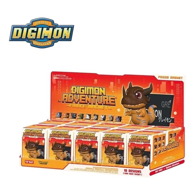 Σφραγισμένη Θήκη Ψυγείου με Μαγνήτη Digimon (10 Τυφλά Κουτιά)