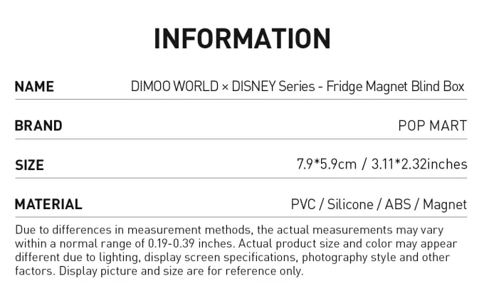 DIMOO WORLD × Σειρά DISNEY – Κουτί στόρια με μαγνήτη ψυγείου