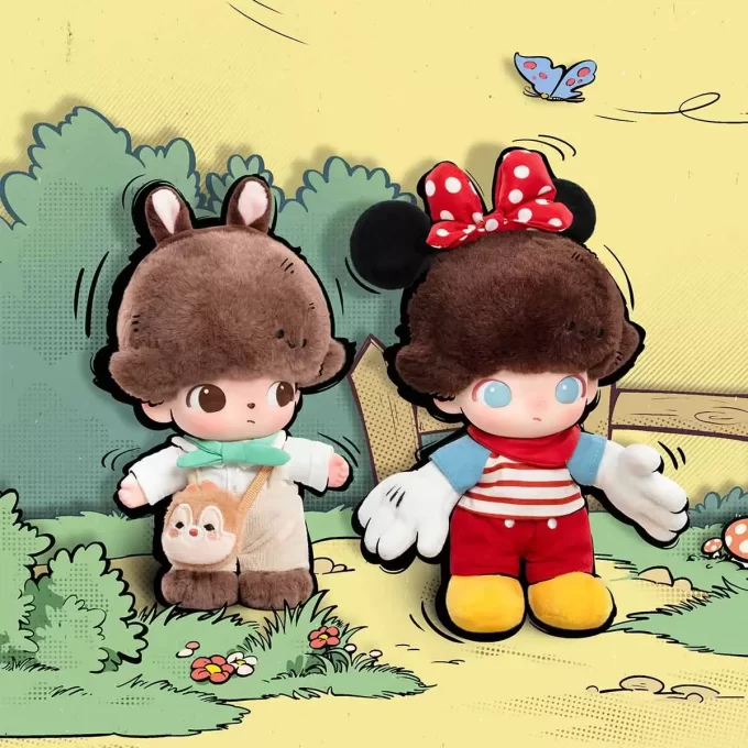 DIMOO WORLD × DISNEY Series – Κουτί για τυφλούς μπρελόκ βινυλίου με βελούδινο σχέδιο