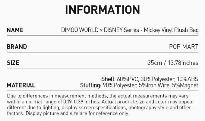 DIMOO WORLD × DISNEY Series-Πλεκτή τσάντα Mickey από βινύλιο