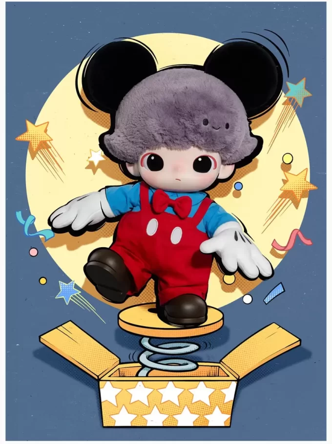 DIMOO WORLD × DISNEY Series-Πλεκτή τσάντα Mickey από βινύλιο