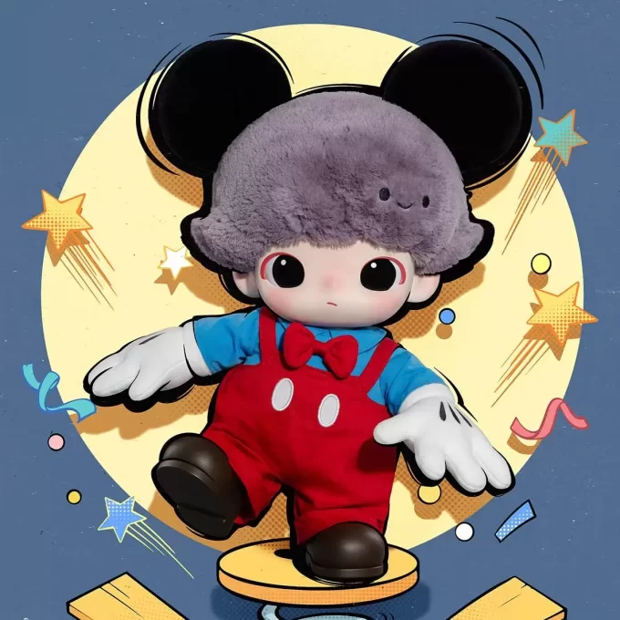 DIMOO WORLD × DISNEY Series-Πλεκτή τσάντα Mickey από βινύλιο