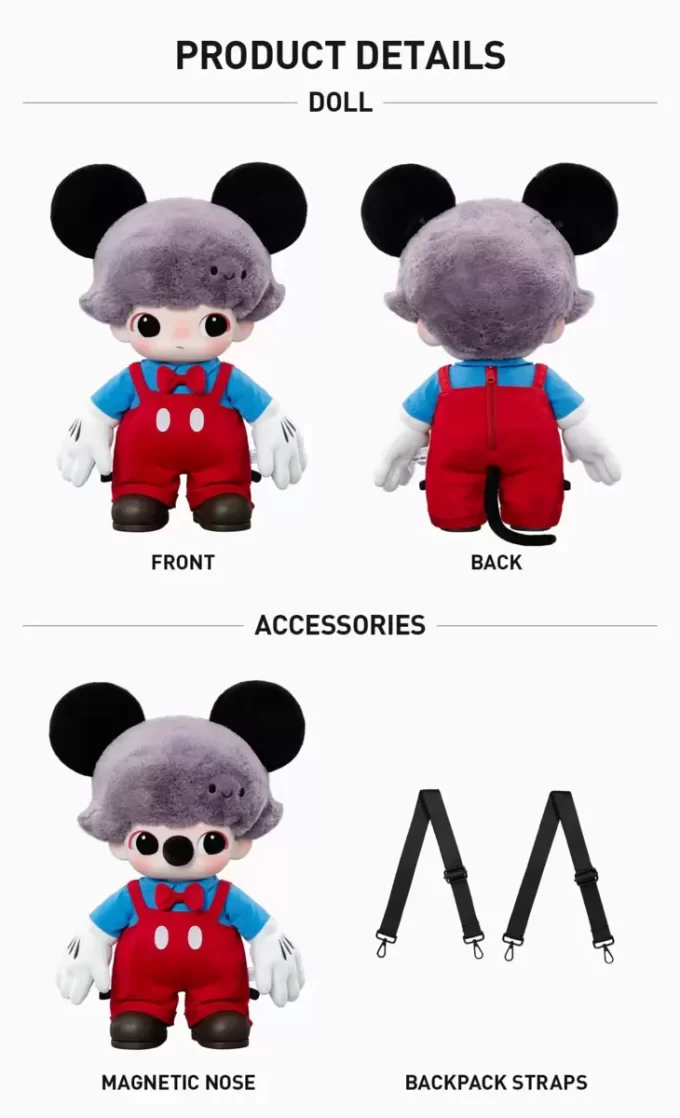DIMOO WORLD × DISNEY Series-Πλεκτή τσάντα Mickey από βινύλιο