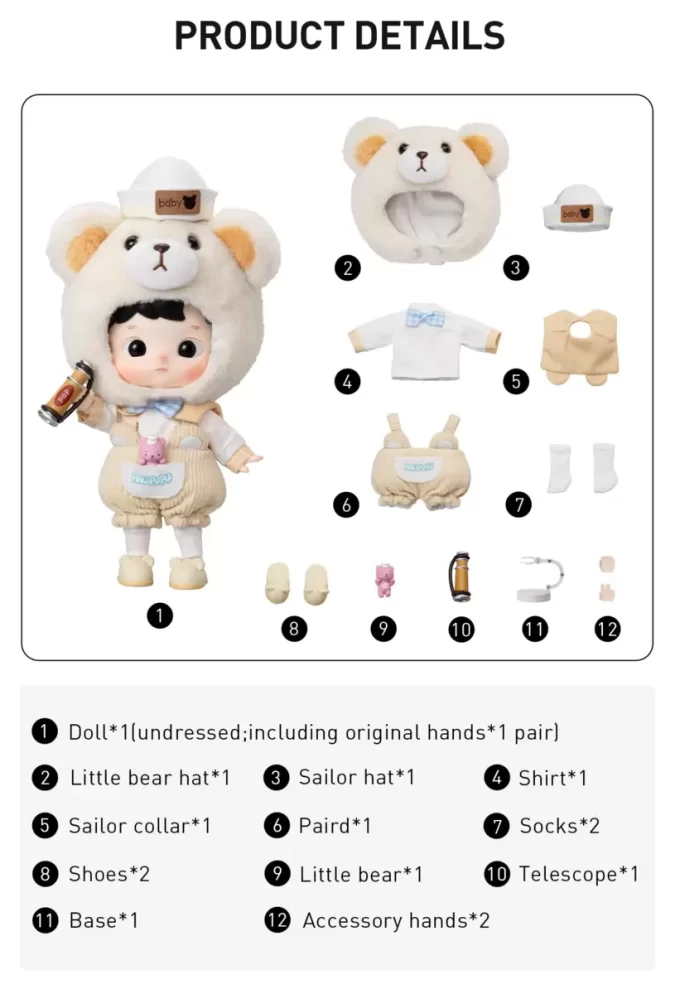 HACIPUPU Φιγούρα Δράσης Captain Bear