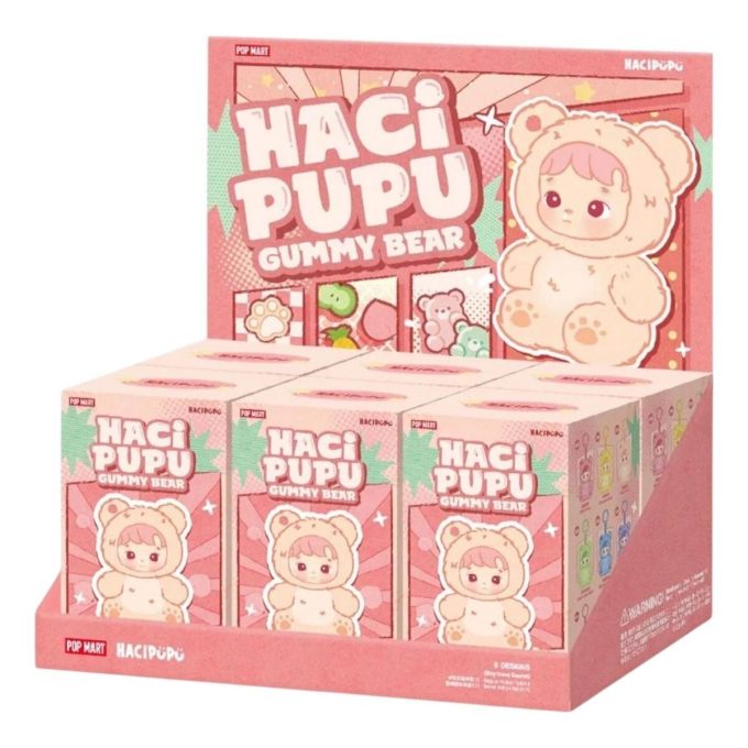 Θήκη με βελούδινο μενταγιόν βινυλίου Hacipupu Gummy Bear (6 κουτιά τυφλών)