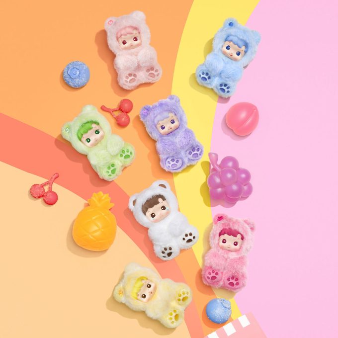 Θήκη με βελούδινο μενταγιόν βινυλίου Hacipupu Gummy Bear (6 κουτιά τυφλών)