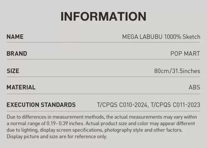 MEGA LABUBU 1000% Σκίτσο