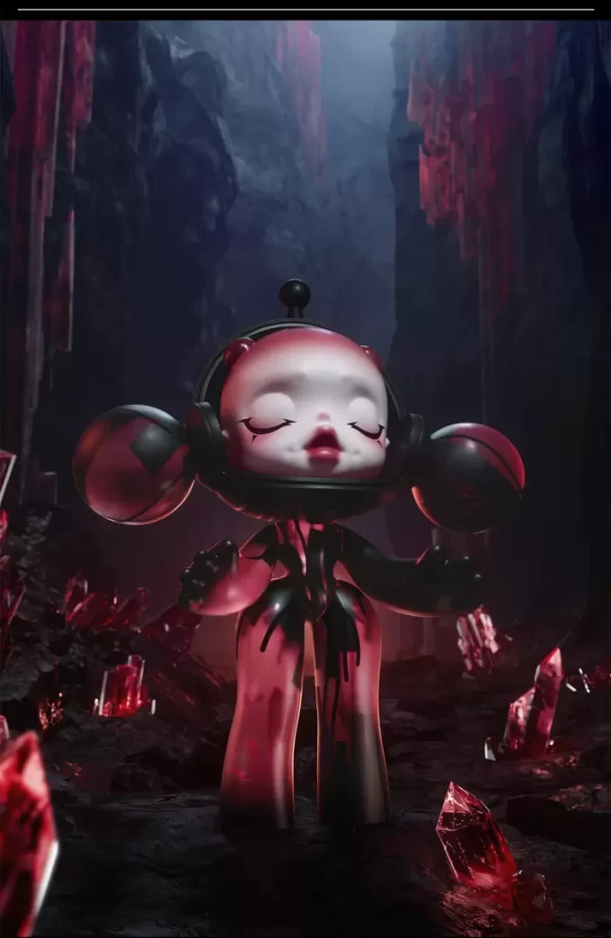 MEGA α SKULLPANDA 1000% Κόκκινο Κρύσταλλο