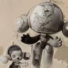 MEGA α SKULLPANDA 1000% Egon Schiele