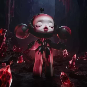 MEGA α SKULLPANDA 400% Κόκκινο Κρύσταλλο