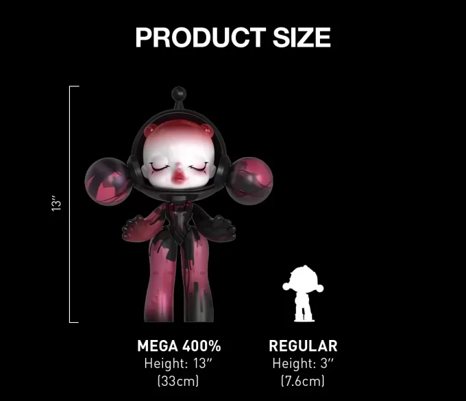 MEGA α SKULLPANDA 400% Κόκκινο Κρύσταλλο