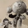 MEGA α SKULLPANDA 400% Egon Schiele