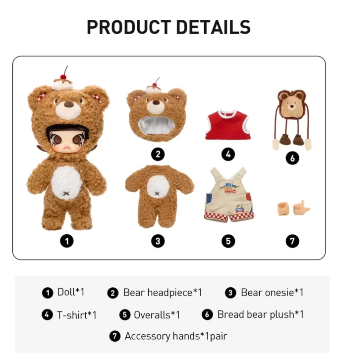 MOLLY Bear Bread Φιγούρα Δράσης 1/8