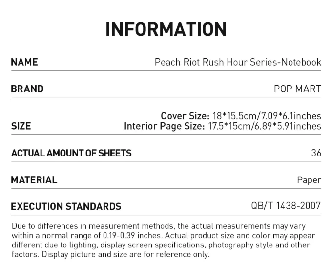 Σημειωματάριο Peach Riot Rush Hour Series
