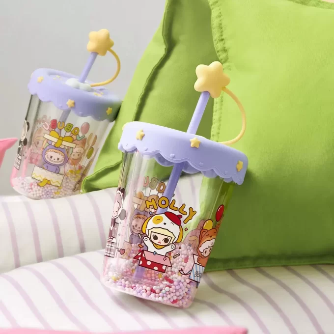 POP BEAN Πιτζάμα Πάρτι Διπλής Επίστρωσης Κύπελλο με Καλαμάκι σε Σάντουιτς