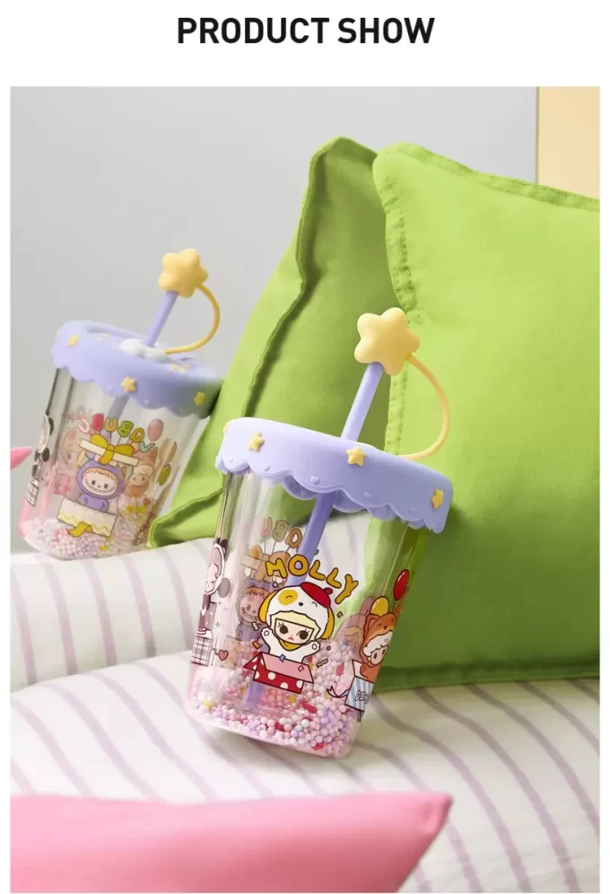 POP BEAN Πιτζάμα Πάρτι Διπλής Επίστρωσης Κύπελλο με Καλαμάκι σε Σάντουιτς
