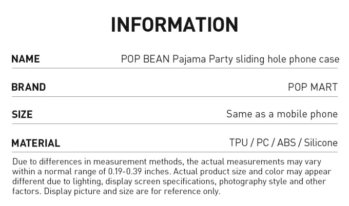 Θήκη τηλεφώνου POP BEAN Pajama Party με συρόμενες τρύπες