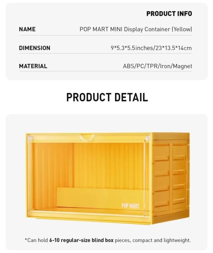 POP MART MINI Δοχείο Βιτρίνας