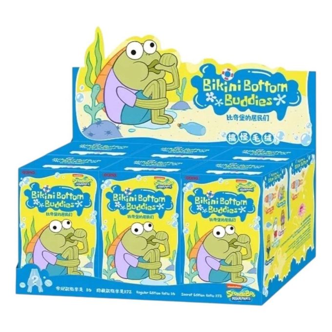 Pop Mart x Bikini Bottom Buddies Πλούσια Σφραγισμένη Θήκη (6 Τυφλά Κουτιά)
