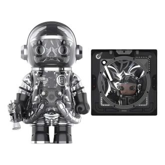 Pop Mart x CLOT Mega Space Molly Black Alienegra Σετ 400% + Σετ Στερεοσκοπικής Ζωγραφικής 3D