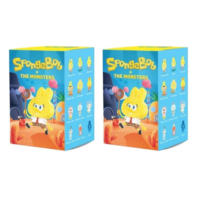 Pop Mart x SpongeBob The Monsters Σφραγισμένη Θήκη Labubu (2 Τυφλά Κουτιά)