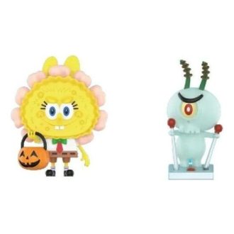 Pop Mart x SpongeBob The Monsters Labubu “Jack O’Lantern and Plankton x Tycoco”