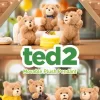 Λούτρινο μενταγιόν δράσης Ted2 με αρκουδάκι