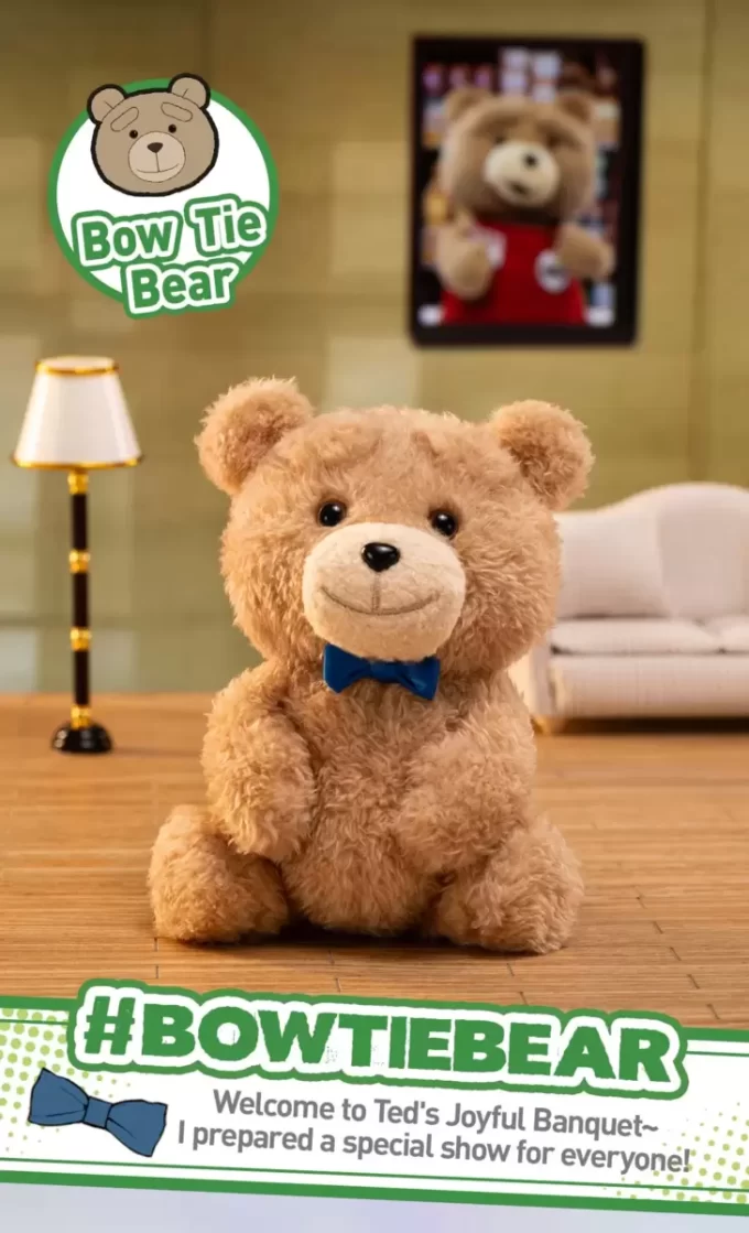 Λούτρινο μενταγιόν δράσης Ted2 με αρκουδάκι