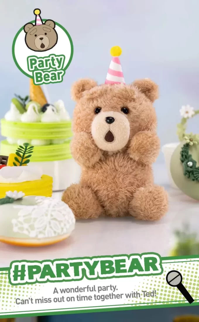 Λούτρινο μενταγιόν δράσης Ted2 με αρκουδάκι