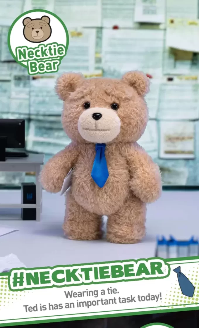 Λούτρινο μενταγιόν δράσης Ted2 με αρκουδάκι
