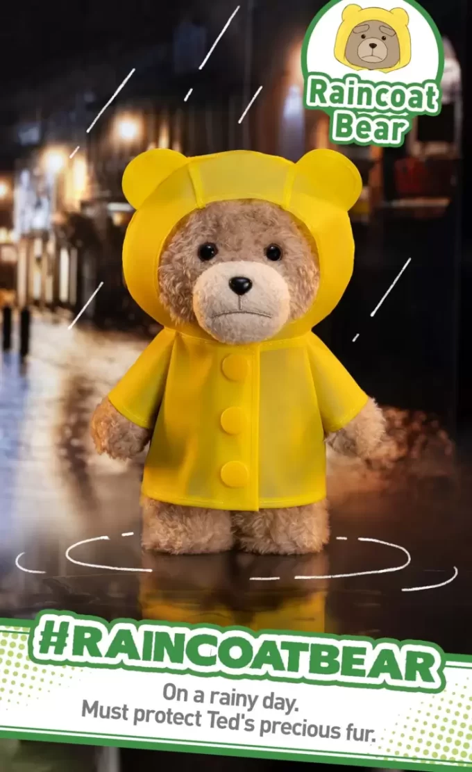 Λούτρινο μενταγιόν δράσης Ted2 με αρκουδάκι