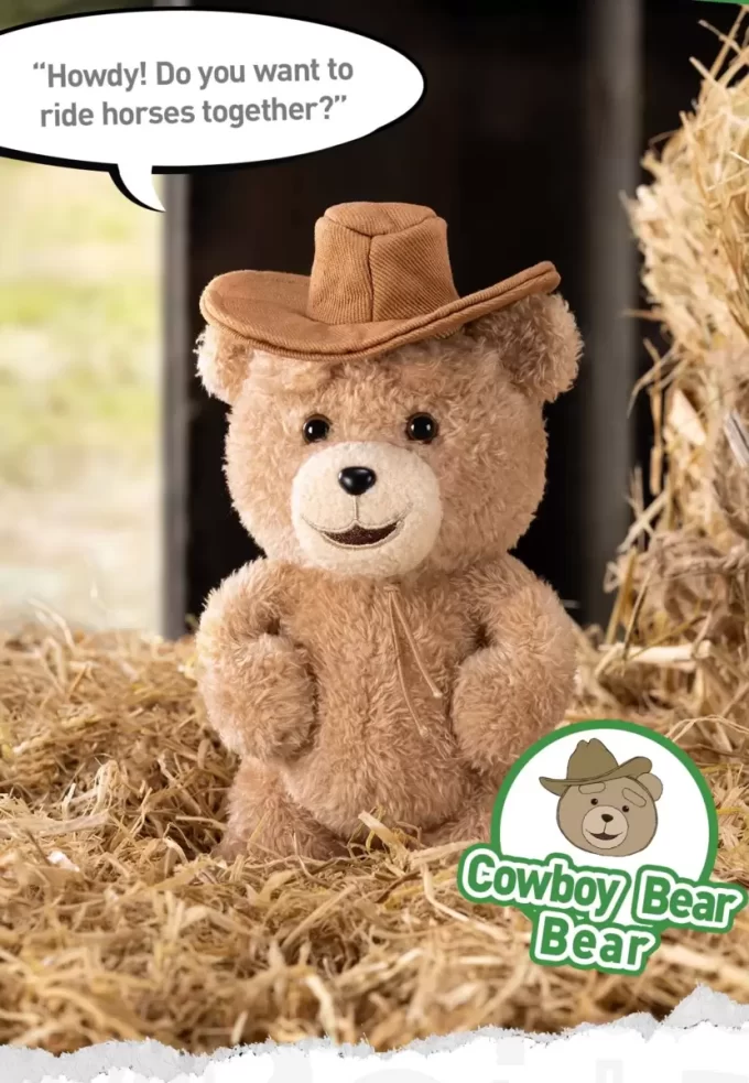 Λούτρινο μενταγιόν δράσης Ted2 με αρκουδάκι