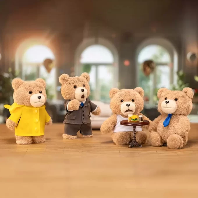 Λούτρινο μενταγιόν δράσης Ted2 με αρκουδάκι