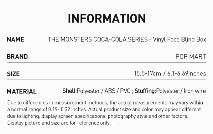 THE MONSTERS COCA-COLA SERIES – Κουτί στόλι βινυλίου