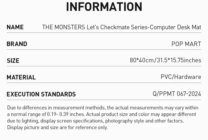 THE MONSTERS Let’s Checkmate Series – Χαλί Γραφείου Υπολογιστή